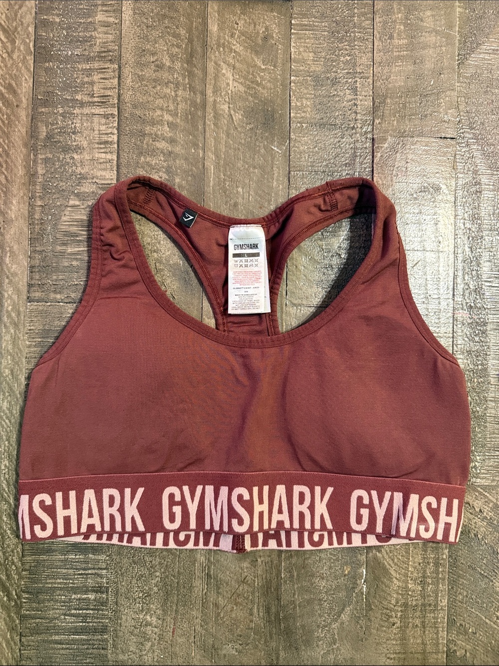 Gymshark Women's Maroon Seamless Racerback Sports Bra